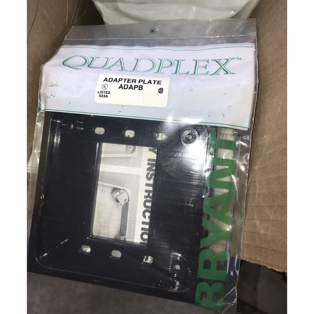 Bryant Quadplex dk brown‎ Adapter Plate for 4-in-1 Receptacle Outlet Flush ADAPB